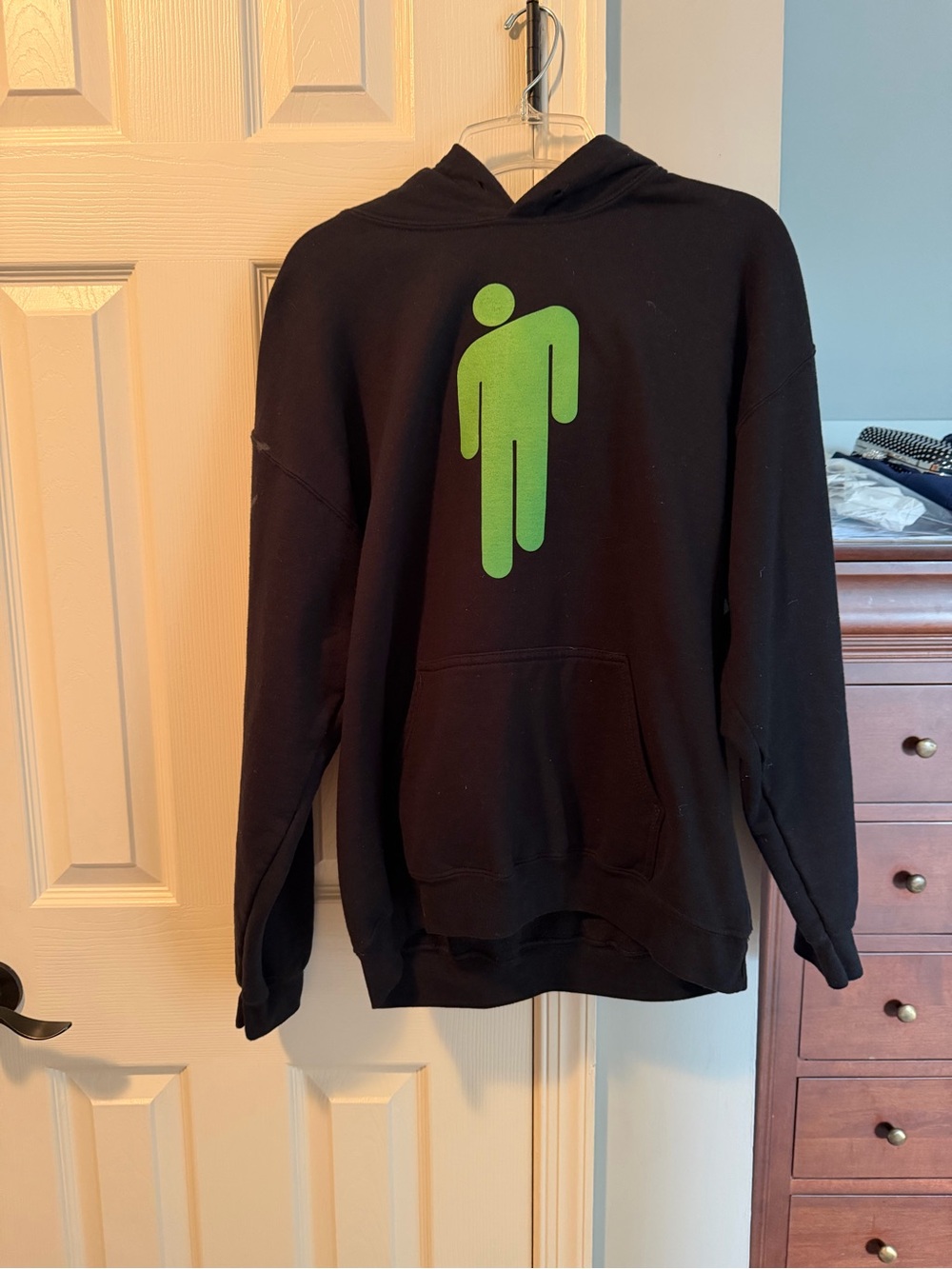 Billie Eilish Black Hoodie with Lime Green Logo